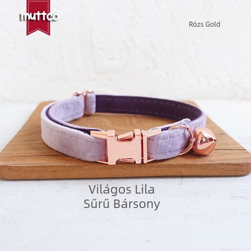 Macska nyakörv masnival – muttco, poliészter, Color Block mintázat