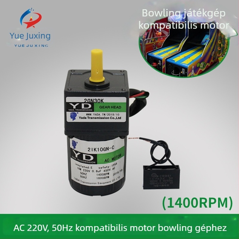 Bowling gép motor tartozék, 220V, ötvözet motor, 1,2 kg, OEM feldolgozás, logó nyomtatott