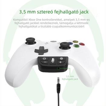 Xbox One kontrollerhez konverter hangosítóval és fejhallgatóadapterrel (ABS)