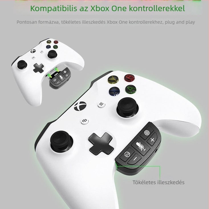 Xbox One kontrollerhez konverter hangosítóval és fejhallgatóadapterrel (ABS)
