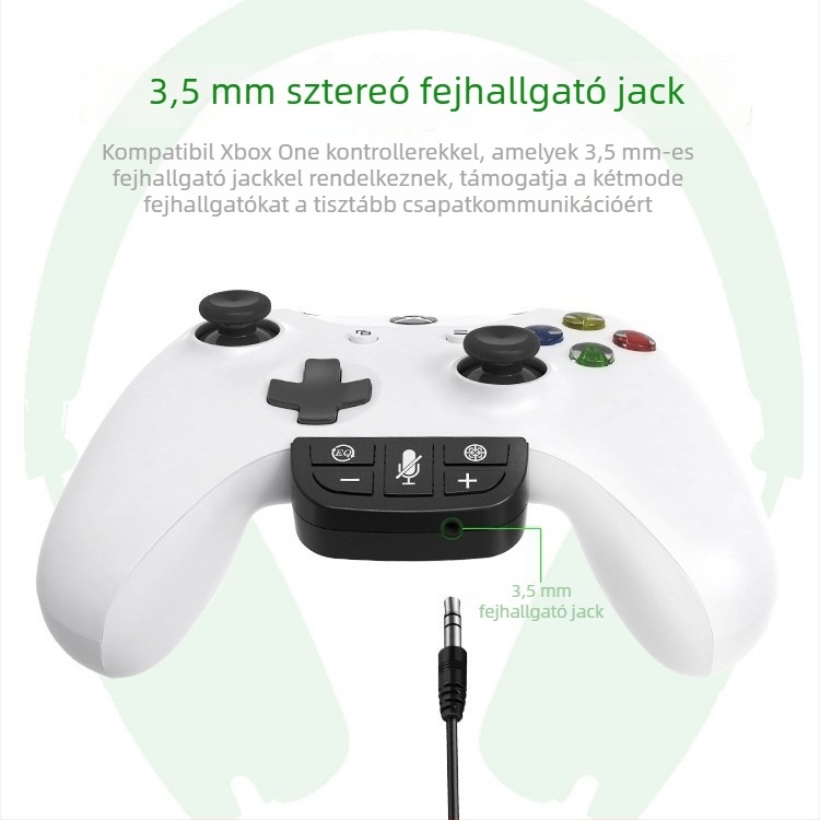 Xbox One kontrollerhez konverter hangosítóval és fejhallgatóadapterrel (ABS)
