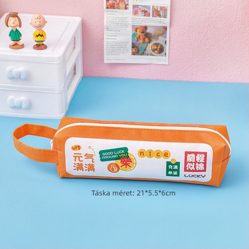Hangsu vászon tolltartó, koreai stílusú, általános használatra, IP licenc nélkül