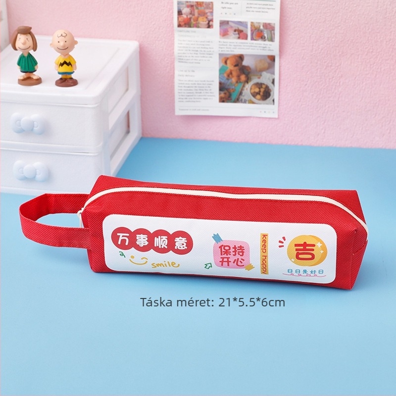 Hangsu vászon tolltartó, koreai stílusú, általános használatra, IP licenc nélkül