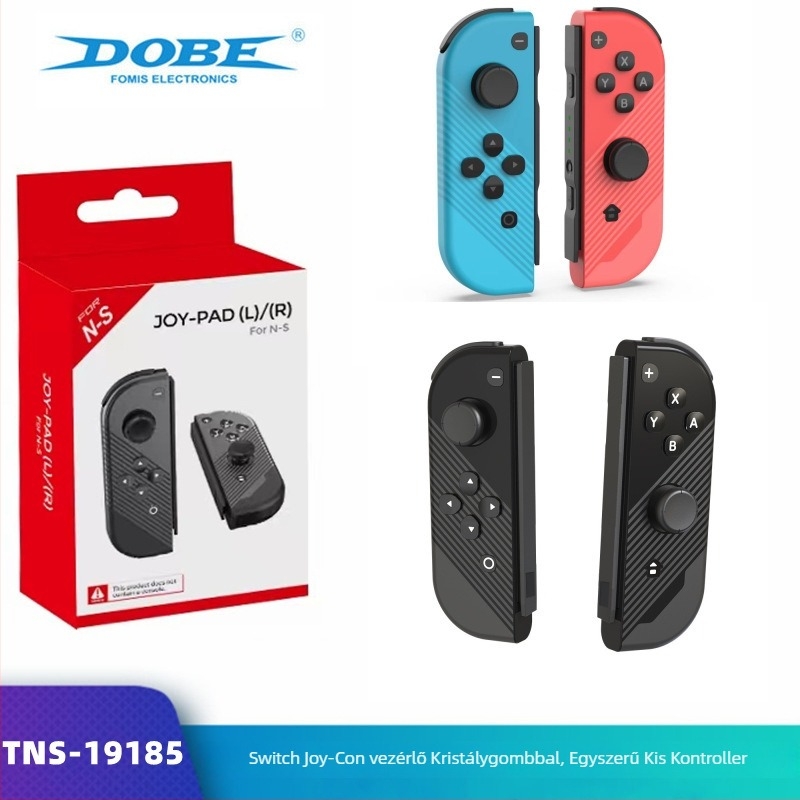 Joy-Con-stílusú játékvezérlő Nintendo Switchhez kristálygombokkal, Plug-and-Play, ABS, Modell TNS-19185