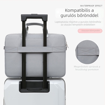 14 hüvelykes laptop-táska egyszerű dizájn, belső párnázott rekesz 15.6 hüvelykes laptophoz és 13.3 hüvelykes tablet védelméhez; vízálló, kopásálló és ütésálló; cipzáras nyitás; puha fogantyú.