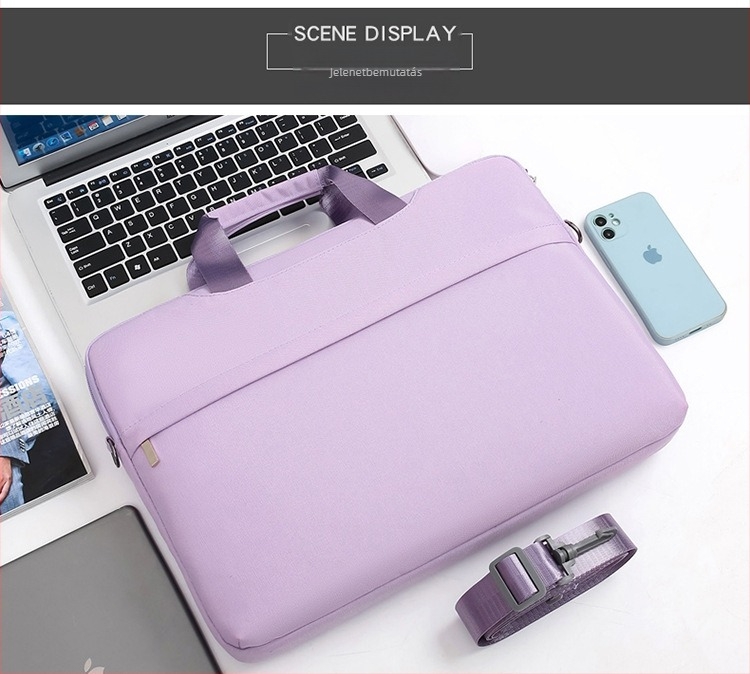 14 hüvelykes laptop-táska egyszerű dizájn, belső párnázott rekesz 15.6 hüvelykes laptophoz és 13.3 hüvelykes tablet védelméhez; vízálló, kopásálló és ütésálló; cipzáras nyitás; puha fogantyú.