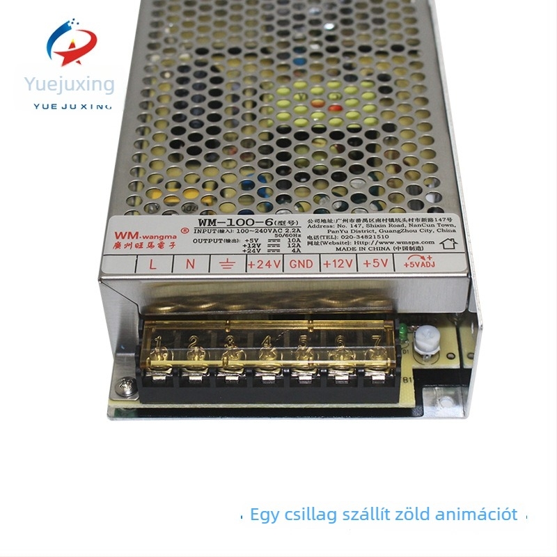 WM-100-6 baba gép tápegység, 24V/12V/5V, Vas, 0,4 kg