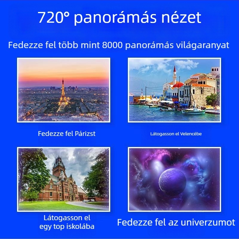 3D fejre szerelt VR szemüveg – panorámás, magával ragadó VR élmény – 32 hüvelykes kijelző – intelligens hordozható eszköz