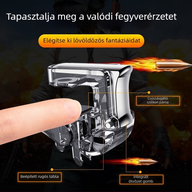 GT01 vezeték nélküli mini játékvezérlő okostelefonokra, PC+Zn ötvözet gombokkal, univerzális okostelefon-interfész, kompatibil Apple és Android eszközökkel, rezgésmentes.