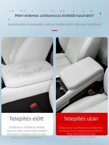 Középkonzol könyöktámasz védőfedél szilikonból, modell Equation Leopard Titanium 3