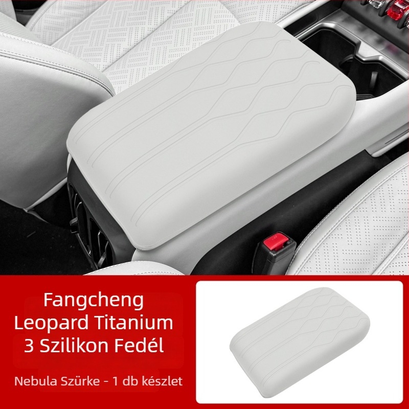 Középkonzol könyöktámasz védőfedél szilikonból, modell Equation Leopard Titanium 3