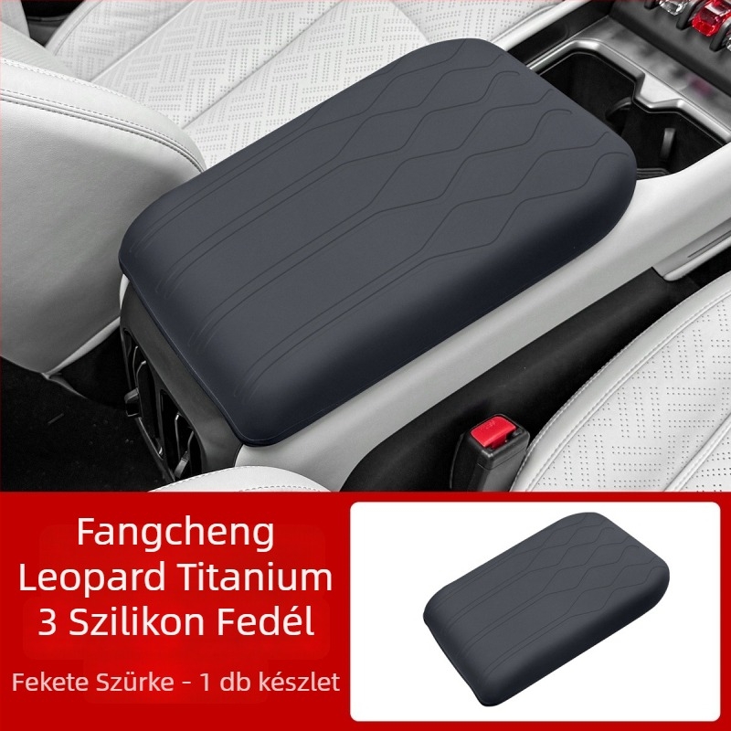 Középkonzol könyöktámasz védőfedél szilikonból, modell Equation Leopard Titanium 3