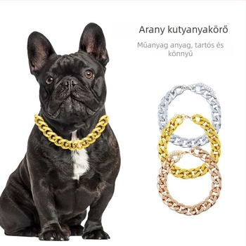 Kis- és közepes testű kutyák számára nyakörv, műanyag, egyszínű minta, hip-hop stílus, minden évszakban használható, karácsonyra alkalmas