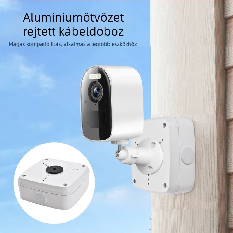 Alumíniumötvözetű megfigyelő tartó rejtett kábeldobozzal, univerzális beltéri/kültéri használatra, falra szerelhető vagy lógatható kupola kamerákhoz, négyzetes alap