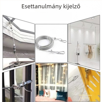 Kutyapóráz acélhuzalból, erős, nem nyújtható, harapásálló, nagy, kis és közepes méretű kutyáknak