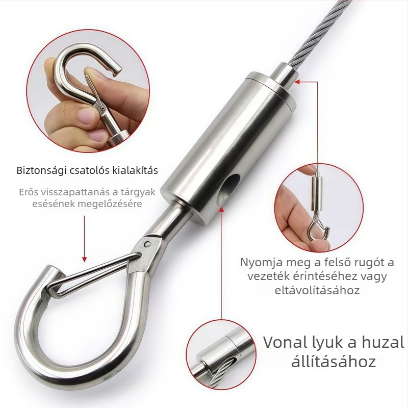 Kutyapóráz acélhuzalból, erős, nem nyújtható, harapásálló, nagy, kis és közepes méretű kutyáknak