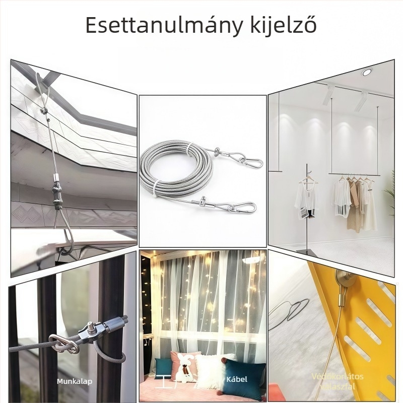 Kutyapóráz acélhuzalból, erős, nem nyújtható, harapásálló, nagy, kis és közepes méretű kutyáknak