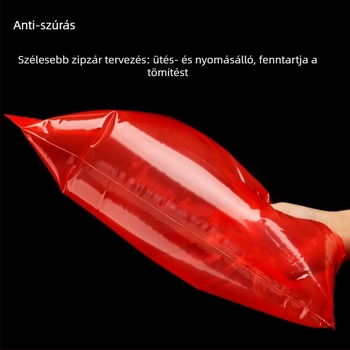 Átlátszó PE élelmiszer-csomagoló tasak, önzáró, vastított, zárási hossz 1–1,5 cm