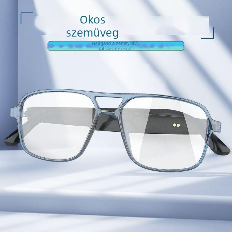 AI okos szemüveg fotóchromos lencsékkel, Bluetooth hívások, zenelejátszás szabadtéri kerékpározáshoz (ABS; 2×90mAh; 152 g; fejre szerelhető; 10 m+ vezeték nélküli)