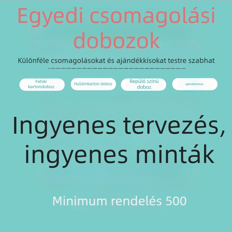 Személyre szabható hajtogatható papírdoboz, 250gsm, nyomtatás: ofszet, relief, UV, eredet Shenzhen