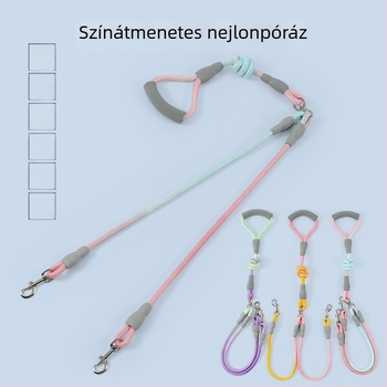 Nylon kettős fejű kutya sétáló kötél, nem visszahúzódó vontatási pánt, Zhejiang eredetű