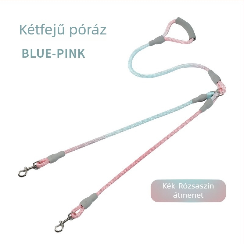Nylon kettős fejű kutya sétáló kötél, nem visszahúzódó vontatási pánt, Zhejiang eredetű