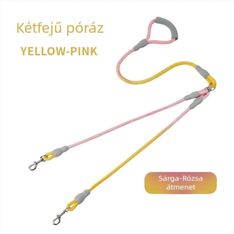 Nylon kettős fejű kutya sétáló kötél, nem visszahúzódó vontatási pánt, Zhejiang eredetű