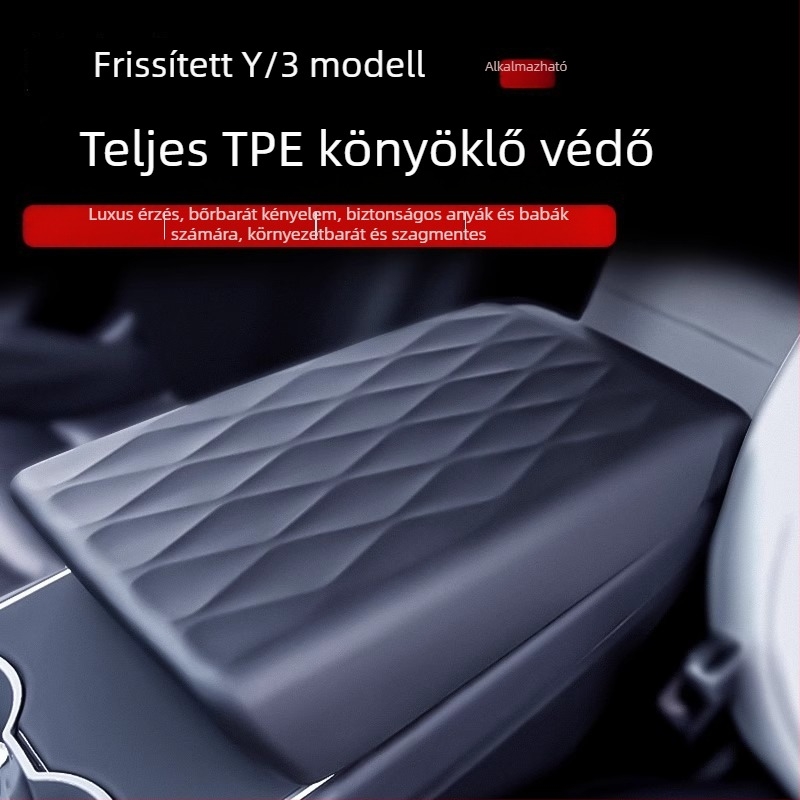 Tesla Model 3/Y központi konzol védőburkolat, TPE belső átalakítási kiegészítő