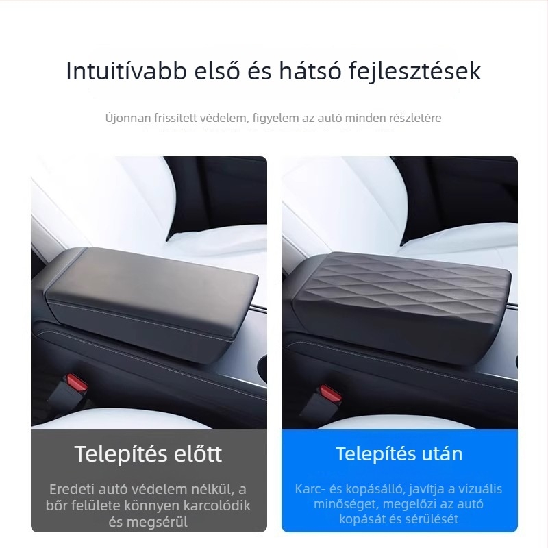 Tesla Model 3/Y központi konzol védőburkolat, TPE belső átalakítási kiegészítő