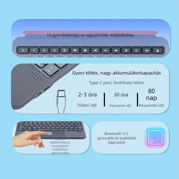 Bluetoothos szétválasztható mágneses billentyűzet tok leválasztható bőrtokkal iPad Air és iPad Pro számára