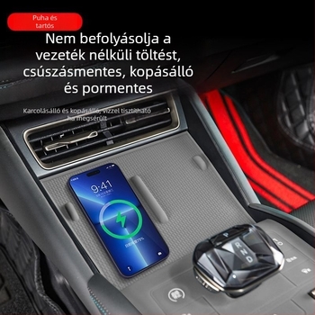 BYD Qin L középkonzolhoz szilikon alátét pohártartóval és váltópanellel, vezeték nélküli töltés és váltógomb védelem