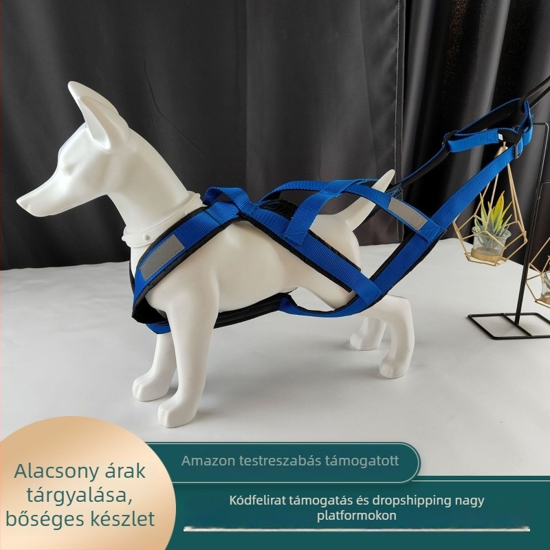 Nylon kutya vontató hám súlyos edzéshez – szánkó vontató hám Husky és Samojed számára, 1 db (F263)