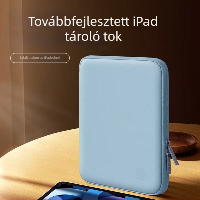 Uniszex bőr tablet- és laptop­táska, hordozható kézi táska, vízálló és ütésálló, 11 hüvelykes