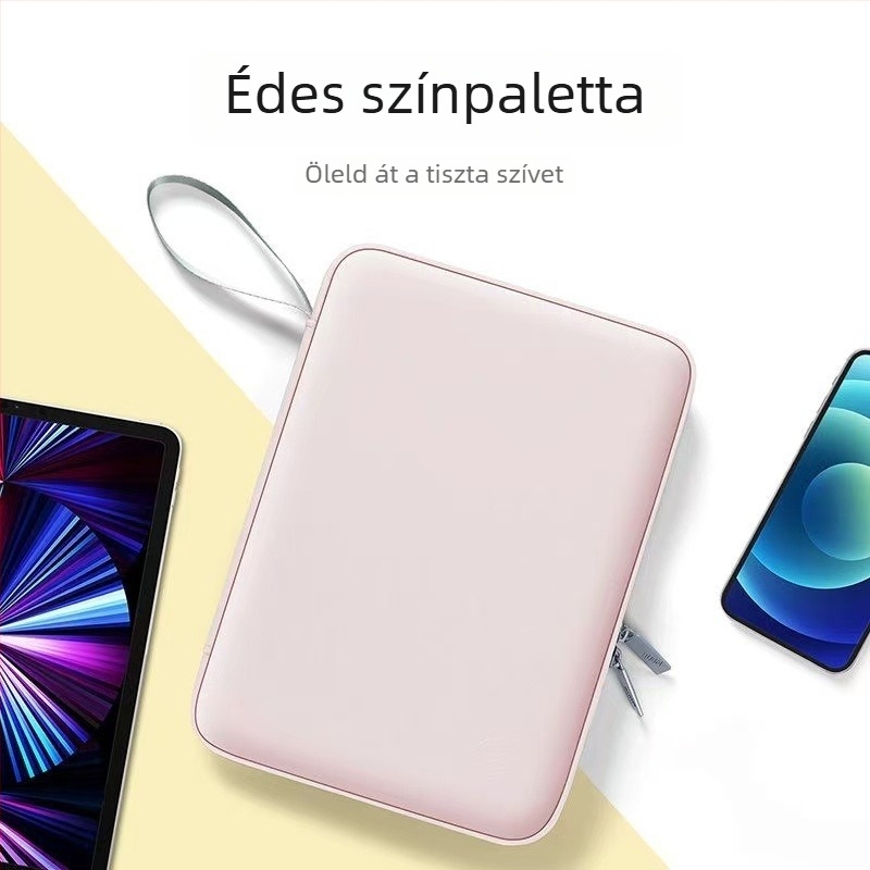 Uniszex bőr tablet- és laptop­táska, hordozható kézi táska, vízálló és ütésálló, 11 hüvelykes