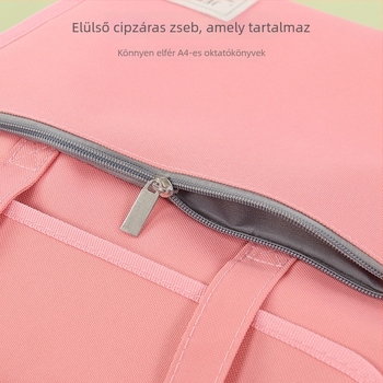 Általános iskolás diákoknak készült művészeti táska cipzárral, magas rugalmasságú PVC, Modell 6080, különleges forma