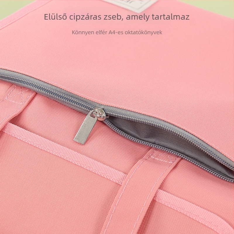 Általános iskolás diákoknak készült művészeti táska cipzárral, magas rugalmasságú PVC, Modell 6080, különleges forma