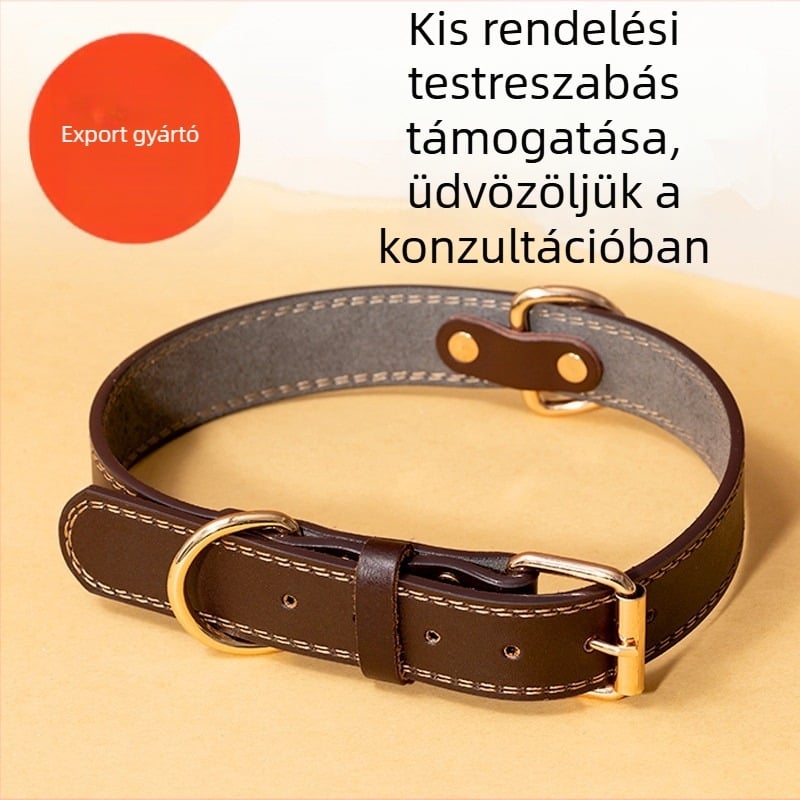 Kexin PU műbőr kutyanyakörv, állítható, közepes és nagy testű kutyáknak