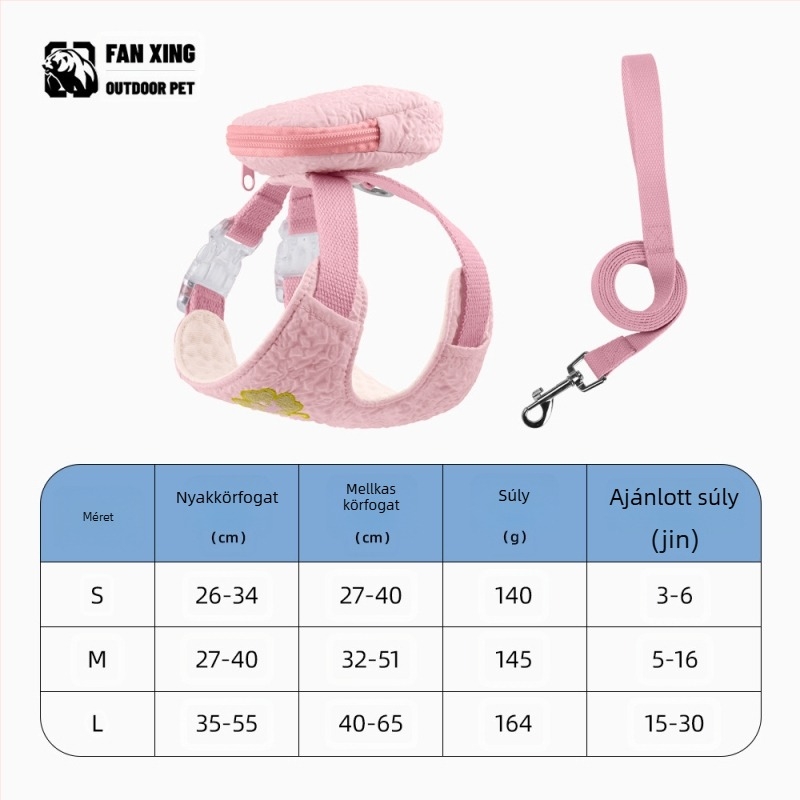 Kutyahám és macska póráz hátizsák-stílusban; márka Neurotic cat; anyag: Egyéb; termékkategória: Kisállat láncok és kötelek