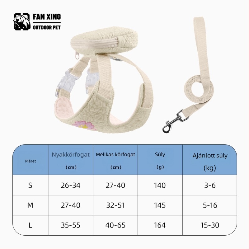 Kutyahám és macska póráz hátizsák-stílusban; márka Neurotic cat; anyag: Egyéb; termékkategória: Kisállat láncok és kötelek