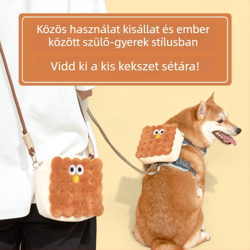 Pupu Lab kisállat táska — vászon anyag, puha kialakítás, egyszínű dizájn