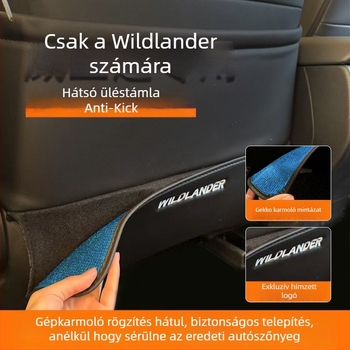 Special Toyota Wilanda hátsó ülés védő párna, hímzett gecko láb motívummal, mikroszálas bőr, minden évszakra, kód Wldft