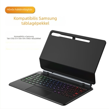 Mágneses Bluetooth billentyűzet Samsung Galaxy Tab S7 FE, S7+, S8+, S9+ (12,4 hüvelyk)