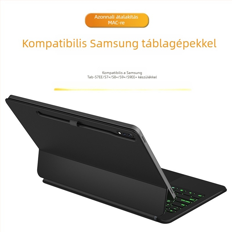 Mágneses Bluetooth billentyűzet Samsung Galaxy Tab S7 FE, S7+, S8+, S9+ (12,4 hüvelyk)
