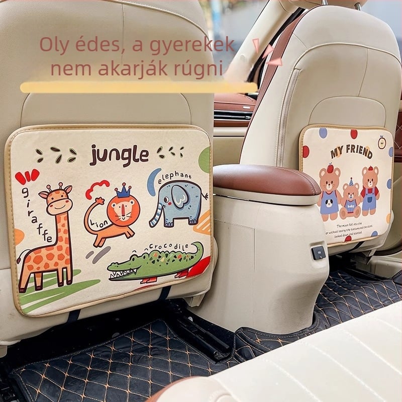 Autó hátsó ülés védő párna gyermekeknek – univerzális belső kiegészítő, alumíniumfólia, ütés elleni védelem