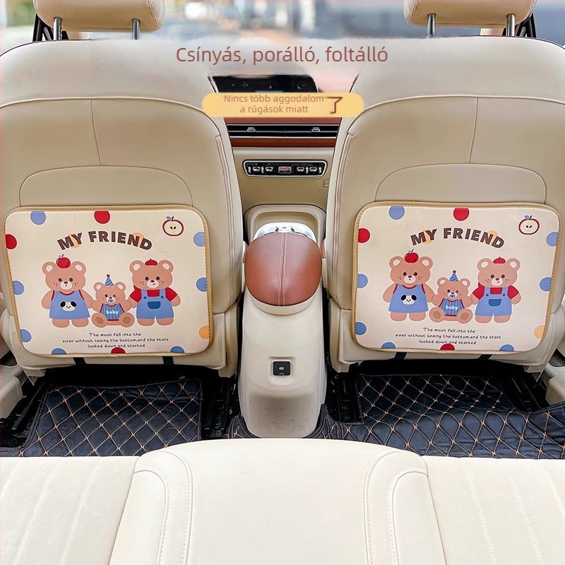 Autó hátsó ülés védő párna gyermekeknek – univerzális belső kiegészítő, alumíniumfólia, ütés elleni védelem