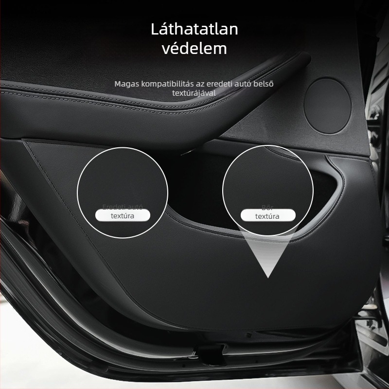 Tesla Model 3/Y bőr ajtó küszöb panel - egész éves használat, tömítőhabos töltet, Ben-Fuhe AL1021751576