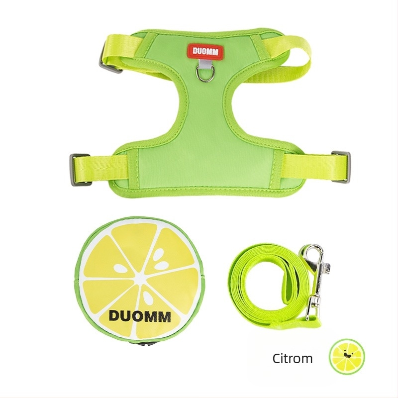 Kis kutya mellényes hám behúzható pórázzal – poliészter