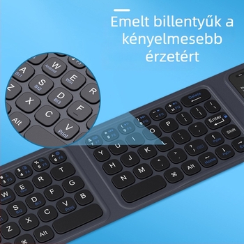 Vezeték nélküli összecsukható Bluetooth billentyűzet iPadhez, táblagépekhez, Android telefonokhoz és számítógépekre – vékony, hordozható, ergonómikus