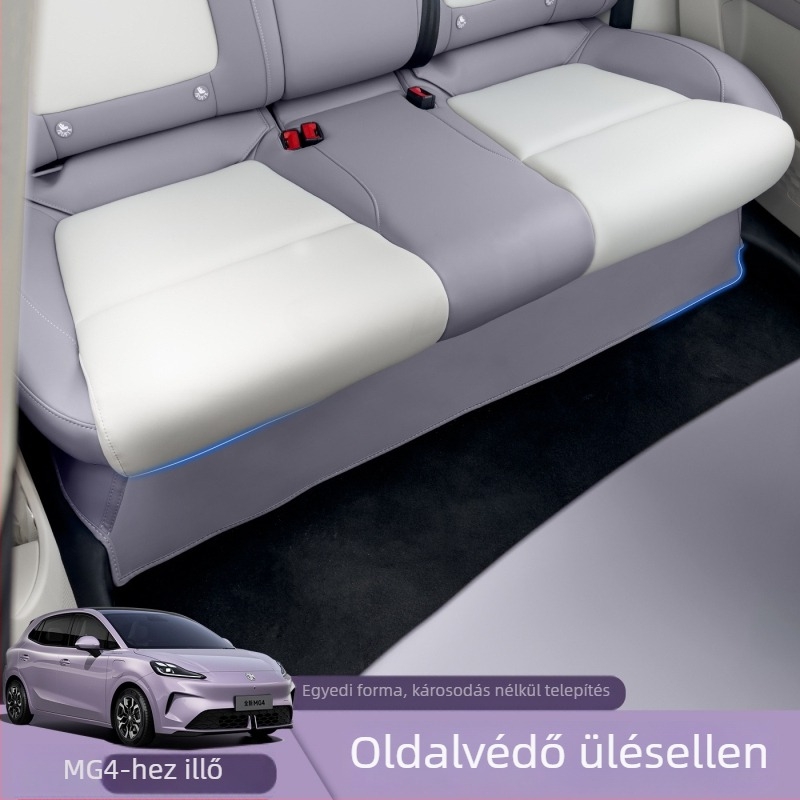 MG4 hátsó ülés anti-kick párna, belső védőpad, Napa anyag, kompatibilis 26 MG4 modellhez, Mumu Screen márka