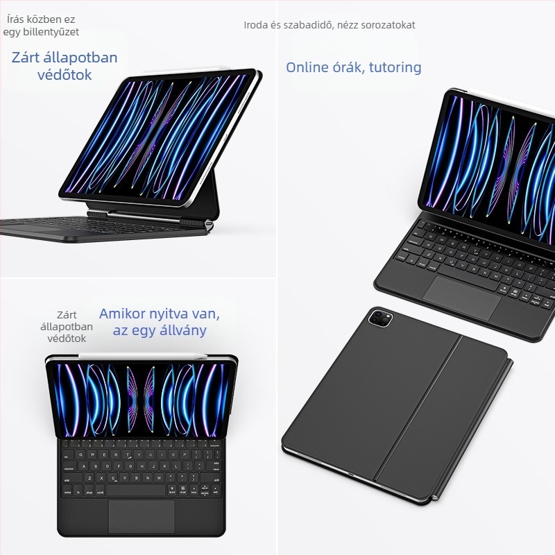 DUX DUCIS Mágneses lebegő billentyűzet MK sorozat iPad Pro 11 és iPad Air 4/5 számára, Bluetooth vezeték nélküli, ergonómikus támogatás